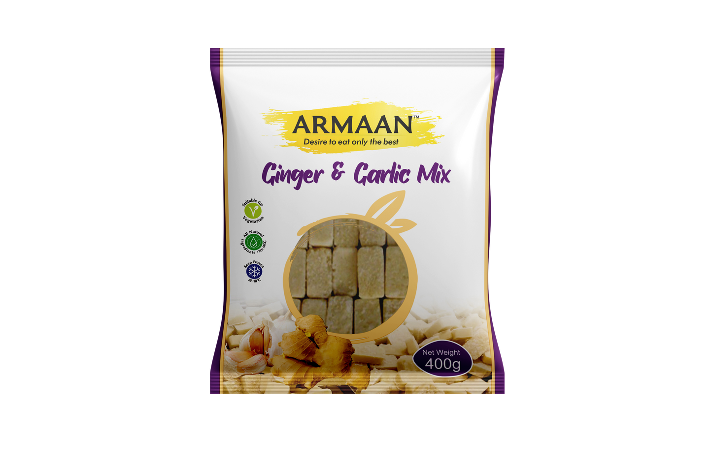 Armaan Garlic Ginger Mix Cubes 400g