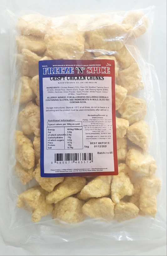 Freeze N Spice - Crispy Chicken Chunks 1kg