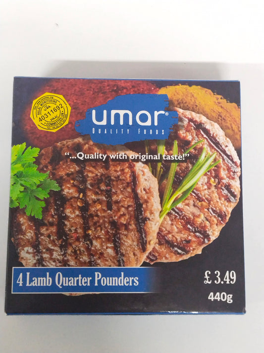 Umar QF Lamb Quarter Pounders 4pk