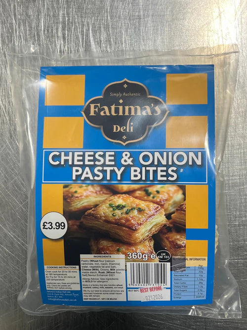 Fatimas Cheese & Onion Pasty Bites