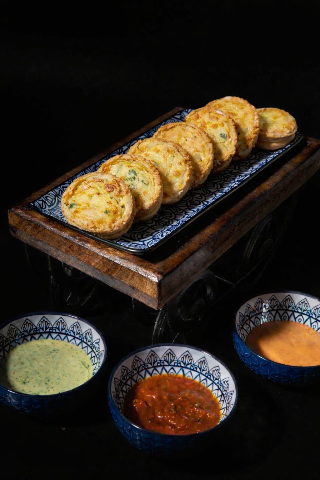 12 Mini Cheese & Onion Quiches