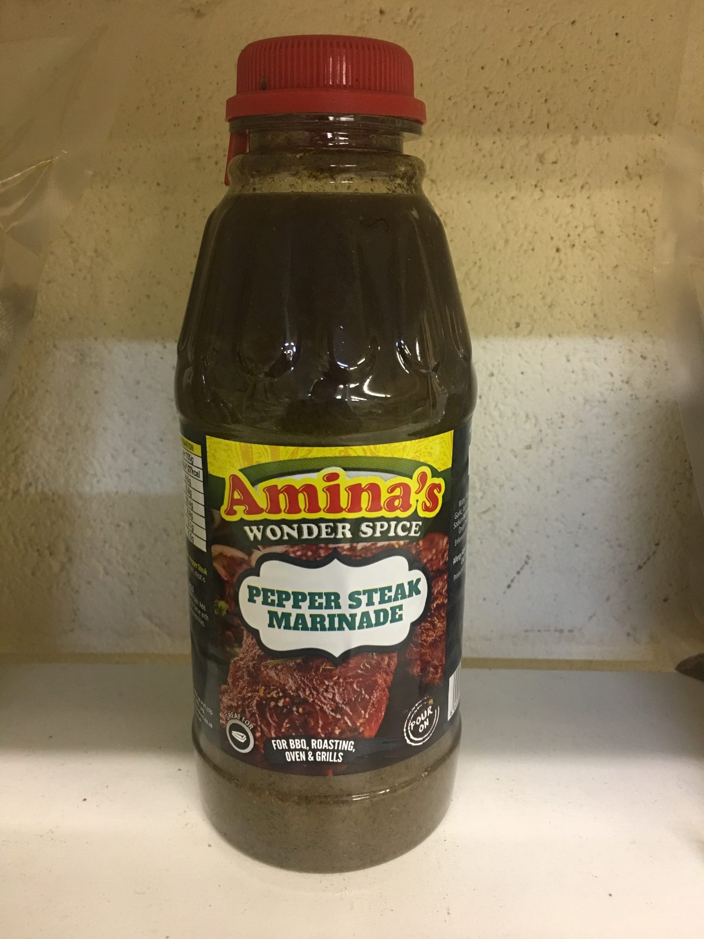 Amina's Pepper Steak Marinade 500ml  BB:01/25 2 FOR £4