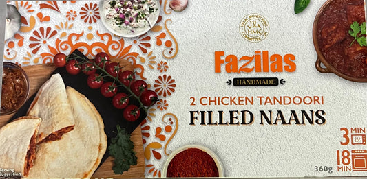 Fazilas 2 Chicken Tandoori Filled Naans 360g