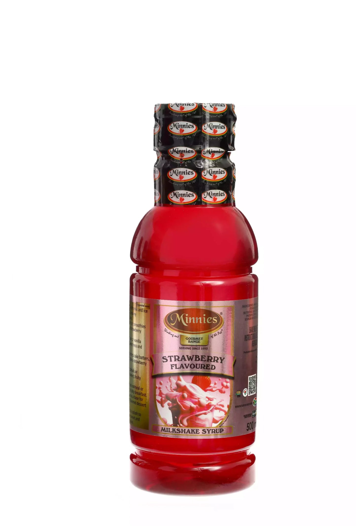 Minnies Strawberry Flavoured Milkshake Syrup 500ml