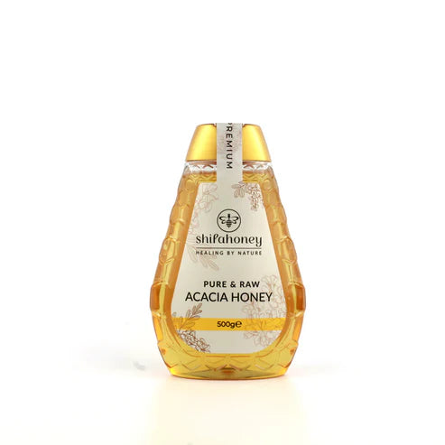 Shifa Honey - Pure & Raw Acacia Honey Squeezy Bottle 500g 2 For £11