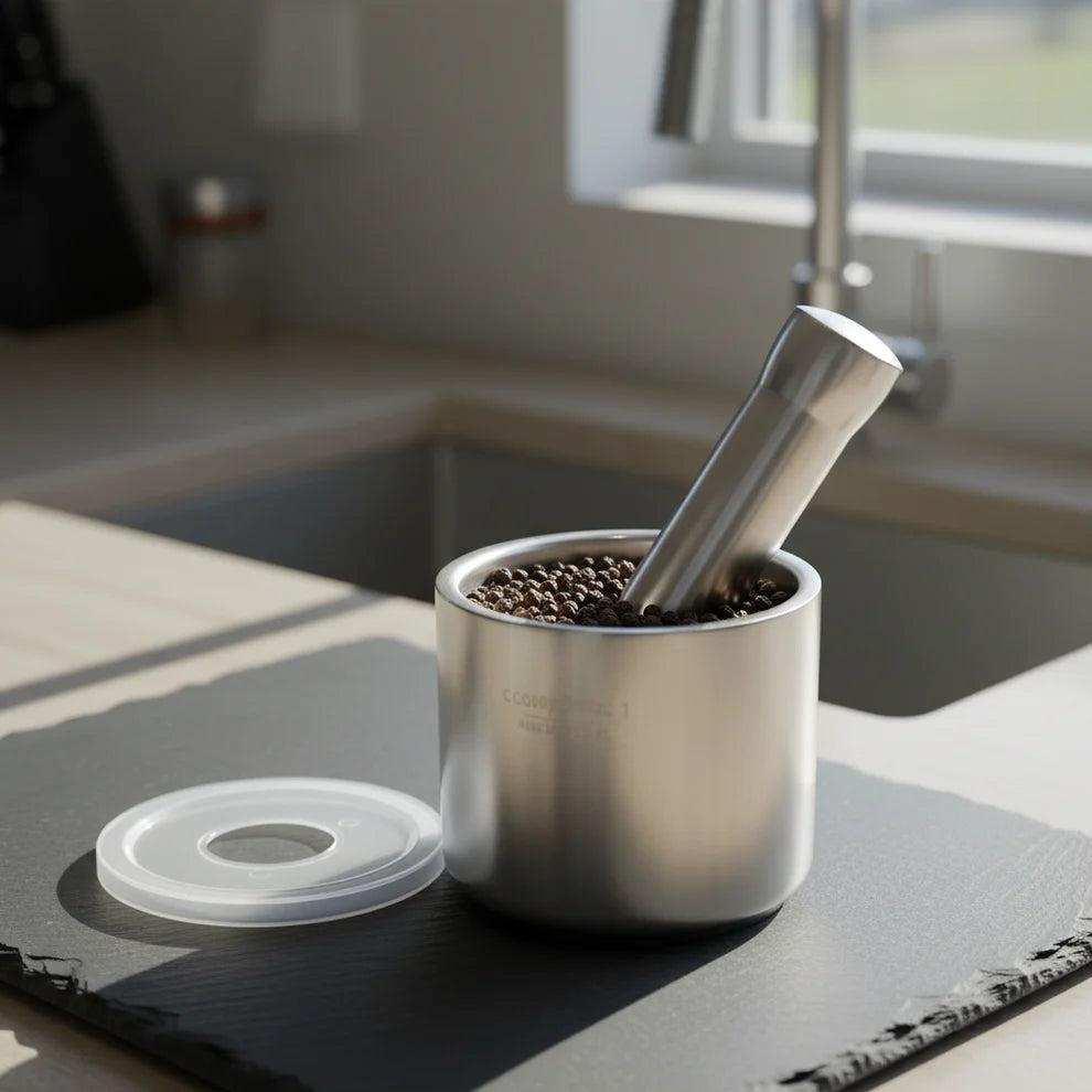 Mortar & Pestle Set with lid