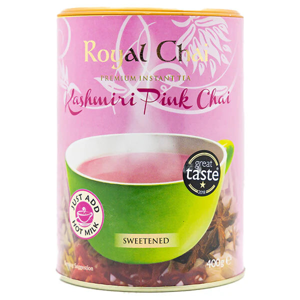 Royal Chai - Kashmiri Pink Chai 400g (Sweetened Tub)