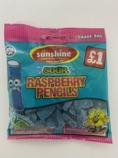 Sunshine Sour Raspberry Pencils