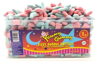 Yummy Gummy Fizzy Bubble Bottles Tub
