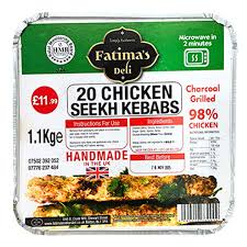 Fatima's 20 Chicken Seekh Kebabs 1.1kg 2 For £20