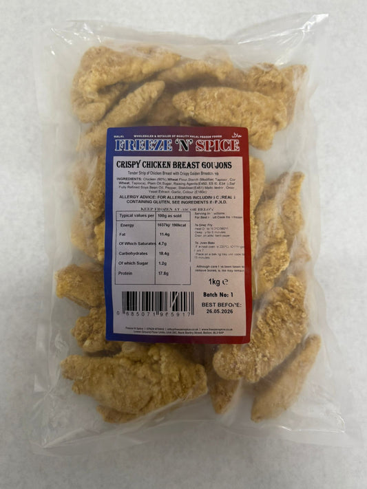 Freeze N Spice - Crispy Chicken Breast Goujons 1kg