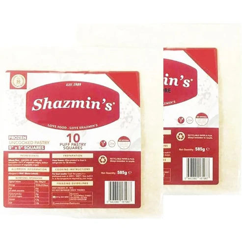 Shazmin 5" Square Puff Pastry 585g 3 For £5.50