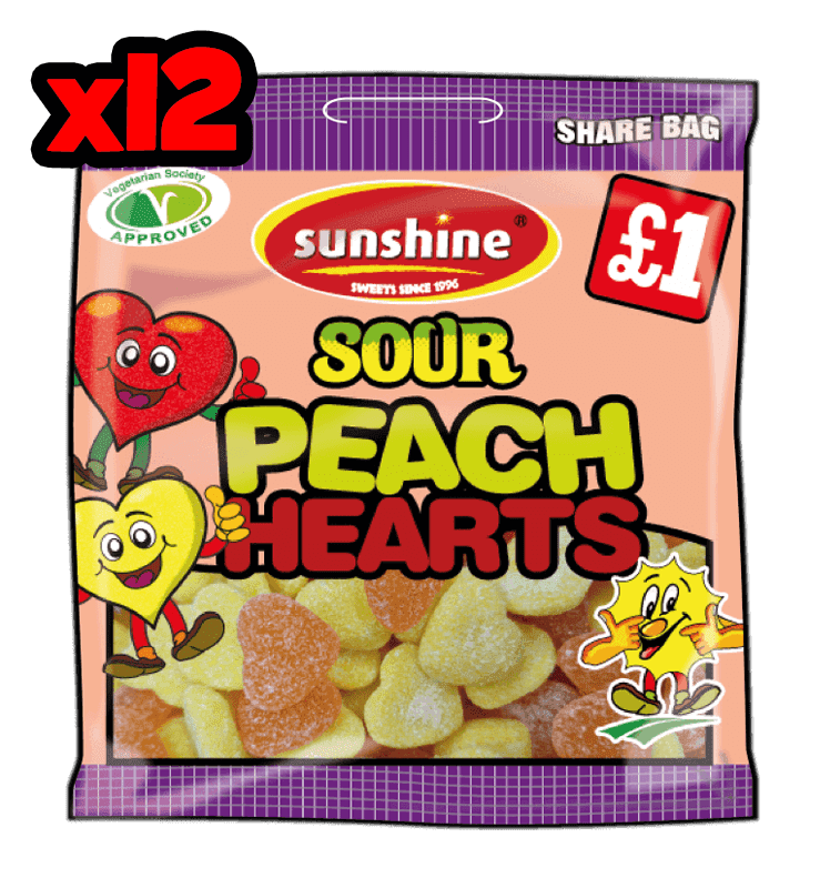 Sunshine sour Peach Hearts