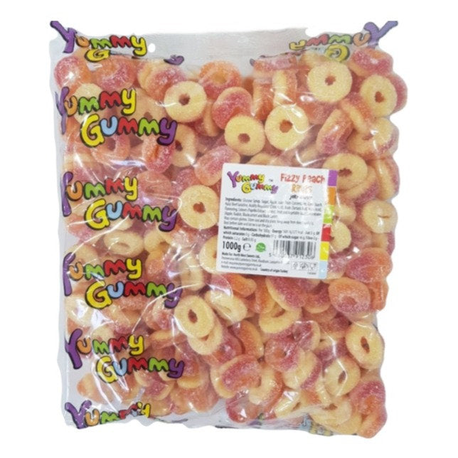 yummy gummy fizzy peach rings 1000g – Freeze N Spice